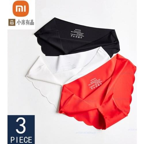 Xiaomi Seamless Panties Woman Soft Underwear Sexy Briefs Solid Female Panty Hot Sale Ladies Underpants For Women M-XXL New 3Pcs