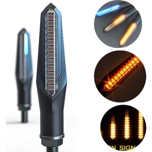 Universal Flowing LED Turn Signals for Motorcycle Arrow Amber Lamp Rear Flashing Signal Brake Lights Indicators For Honda