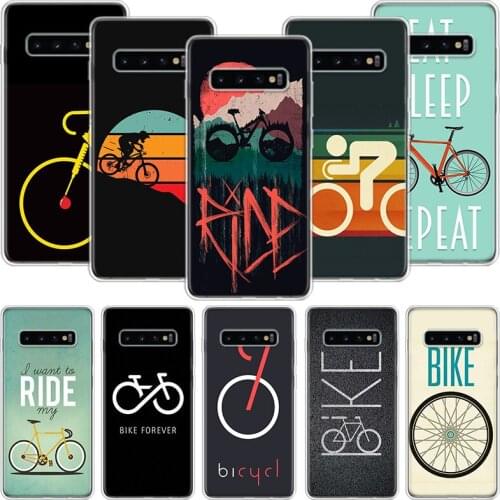 Bicycle Bike Sport Phone Case For Samsung Galaxy S10 S20 S21 S9 S8 S7 Note 10 20 9 8 FE J4 J6 Ultra Plus Lite Pro + Edge Cover
