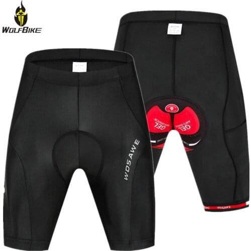 WOSAWE Mens MTB Cycling Shorts Gel Padded Underwear Shockproof Outdoor Sports Wear Downhill Mountain Bike Tights Under Short