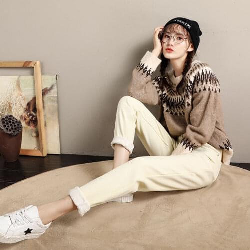 Female Pantalon Denim Jeans for Women Pants Plus Size New Winter Warm Jeans Women 2020 High Waist Casual Velvet Ladies Trousers