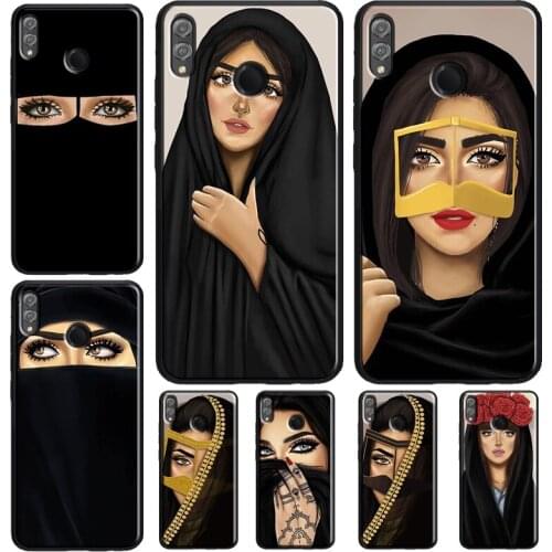 Woman Hijab Face Muslim Islamic Gril Case For Huawei Honor 8X 9X 7X 10i 9 10 20 Lite 7A Pro 7C 8A 8C V20 Y6 Y9 Y7 2019 Nova 5T