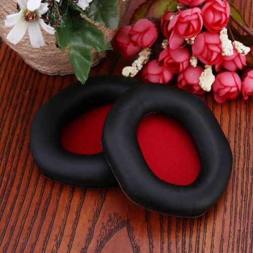1Pair Wire Replacement Ear Pads Cushion Earpad For V-MODA XS Crossfade M-100 LP2 LP DJ Headphones Soft Protein Leather Earpads