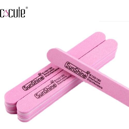1PC Pink Nail Rubbing Waterproof Nail File Set Nail Care Tool Polishing