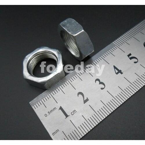 100PCS X NEW HQ M14 Hexagon Half Lock Thin Zinc Nuts Fine Pitch Thread Carbon Steel galvanize galvanization M14*1*7 14MM*BT646