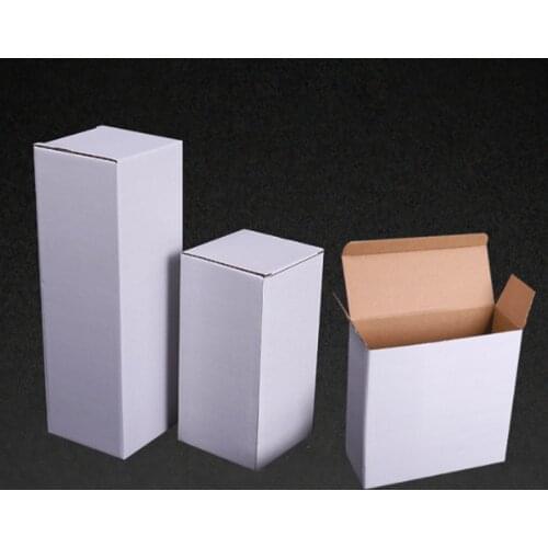 15Pcs/Lot Long Shape Packaging Box 3-Layers Corrugated Paper Boxes White Gift Box Mailers Vase Express Shipping Box For Cup