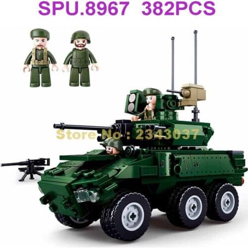 0753 382pcs Military Ww2 World War Ii Army Infantry Fighting Vehicle Building Blocks Toy