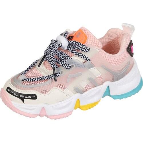 Children Autumn Shoes Boys Breathable Sneakers Kids Sports Fashion Mesh Light Shoes Girls Sneakers Child 2020 Students Shoes