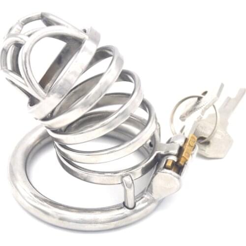 Mens Metal CB Chastity with Stainless Steel Chastity Device Penis Lock Cage Sex Rings Adult Products for Men