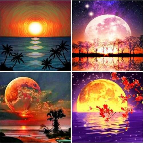 EverShine Diamond Embroidery Landscape Full Square Diamond Painting Mosaic DIY Beaded Rhinestones Art Handmade Hobby