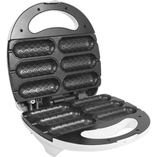 HAEGER-Electric Crispy Corn Hotdog Waffle Maker Mini French Muffin Hot Dog Lolly Stick Sausage Machine Breakfast Pan Baking Gril