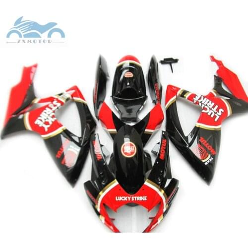 Injection Fairing kits for SUZUKI K6 GSXR600 750 2006 2007 ABS motorcycle fairings set GSXR750 GSXR 600 06 07 black Lucky Strike