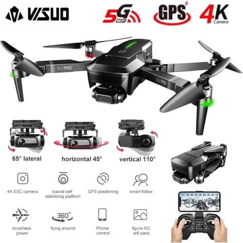 VISUO ZEN K1 PRO 4K Dron HD Camera 2 Axis Gimbal WiFi FPV GPS 5G 600M Distance Professional Drones Brushless Foldable Quadcopter