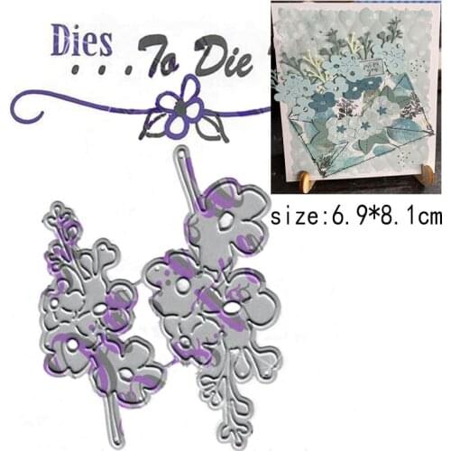 Purple flower arrangement Metal Cutting Dies for DIY Scrapbooking Photo Album Decorative Embossing DIY Paper Cards Cutting Molds