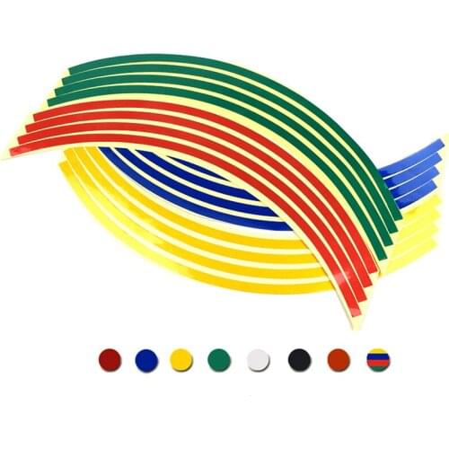 Motorcycle Rim Stripe Wheels Stickers Tape Decal Bike Car Tuning Reflective DIY