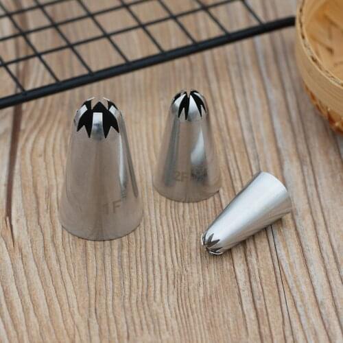#1F #2F #3F Piping Nozzle Set Drop Flower Pastry Icing Tips For Cake Decorating Baking DIY Baby Snack Meringue