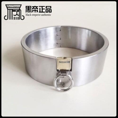 Sex Shop New 304 Steel Bondage BDSM Collar Fetish Slave Restraint Neck Collar Chastity Adult Game Sex Toys For women men Couples