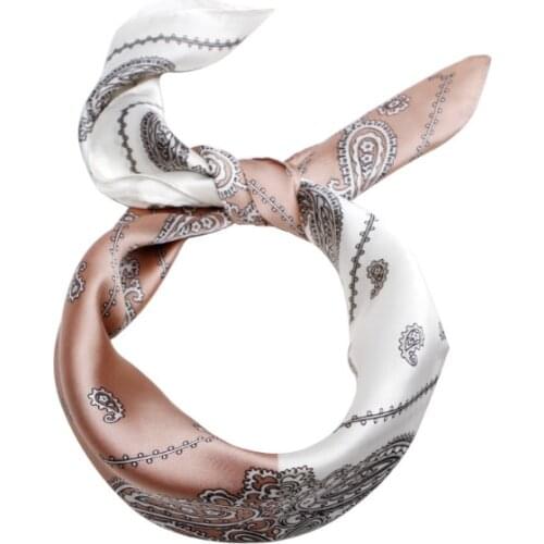 2020 70x70 Ring INS Multipurpose women Silk twill scarf Satin square tie Hairband ladies foulard femme towel bufanda shawl