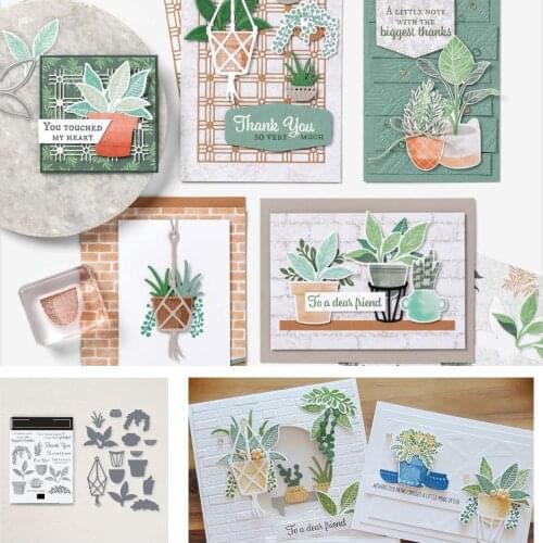 Plentiful Plants New Metal Cutting Dies Stamps Scrapbook Diary Decoration Embossing Cut Dies Template DIY Greeting Card Handmade