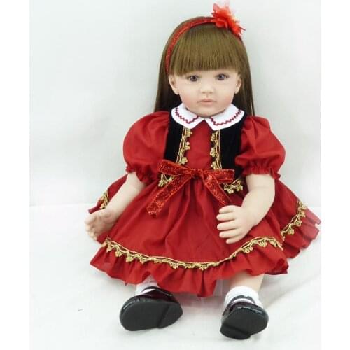 55cm Simulation Lifelike Silicone Vinyl Reborn Baby Doll Toys Christmas Birthday Gift Girl Brinquedos Play House Cute Newbabies