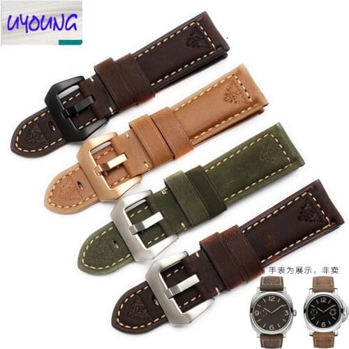UYONG watch with adapter PAM441 | J-e-e-pp leather strap Crazy horse leather 24mm male