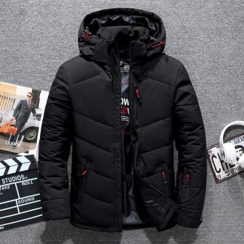 Luxury Men Winter Jacket White Duck Down Parka Casual Goose Feather Mens Winter Coat Hood Thick Warm Waterproof Jackets