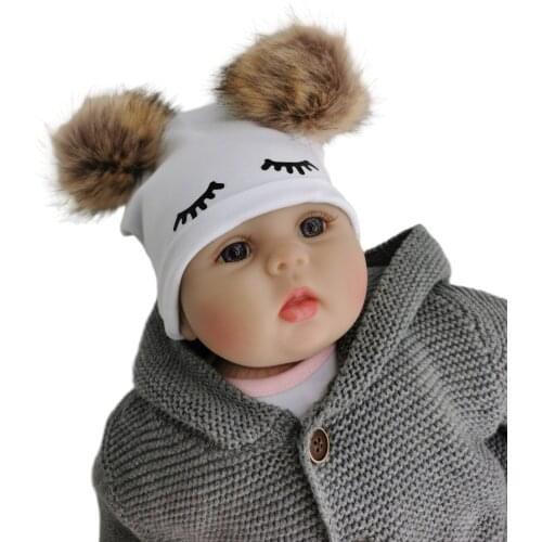 Brand newborn baby sleepy eye earflap cap hat Kids childrens girl Hat Boy Cap cotton Beanie bonnet baby cap toddler hat
