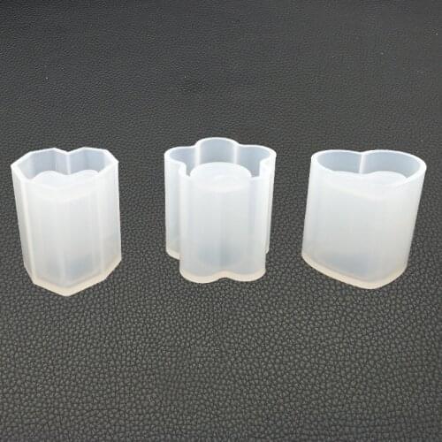 Heart Plum Blossom Flower Pot Clay Molds Succulent Plant Silicone Mould Pen Holder Resin Molds Cement Concrete Plaster Pot Mold