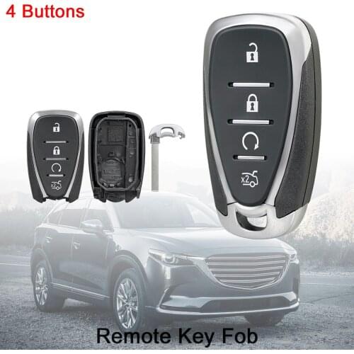 Smart Remote Key Shell Replacement 4 Buttons Keys Fob Body Housing Fit for Chevrolet Cruze Malibu Camaro