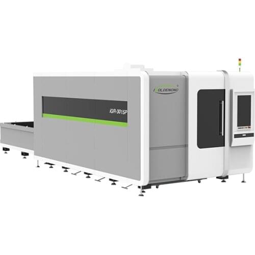 Full cover fiber laser cutting machine 1500x3000mm laser metal sheet cutter machinery with exchange table