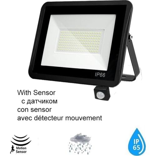 220V 10-100W LED FloodLight Spotlight Exterior Street wall reflector PIR Motion Sensor LED Light IP65 Waterproof Garden Yard Lam