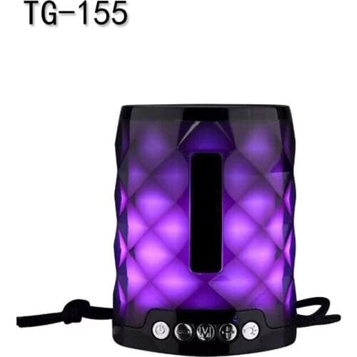 TG155 portable outdoor bluetooth speaker with colorful LED light card