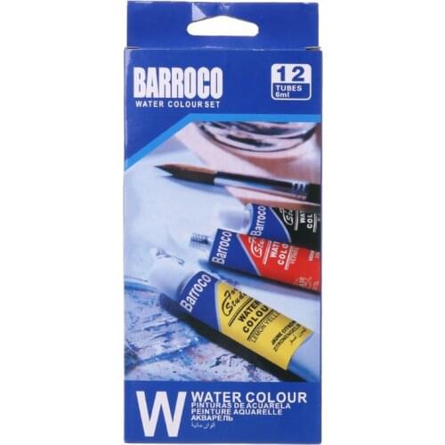 12 Colors Tubes 6ml Paint Tube Drawing Painting Watercolor Pigment Set With Brush Art Supplies