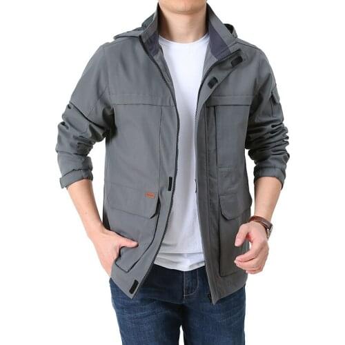 2021Spring Tactical Mens Military Windbreaker Jacket Quick Dry Waterproof Outdoor Multi-Pocket Casual Coat Male Clothing Outfit