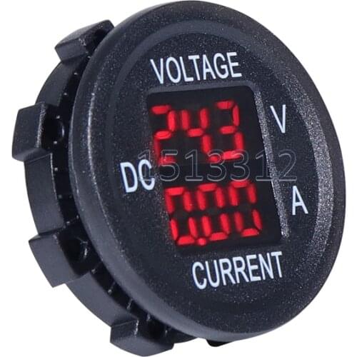 Waterproof Mini Digital Voltmeter And Ammeter DC 5V 48V Voltage LED Display Blue Red Green For Car Bus Marine