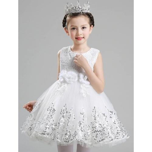 High Quality sequin Pink baby girls 1 year old birthday dress baby baptism christening Gown wedding dresses for infant