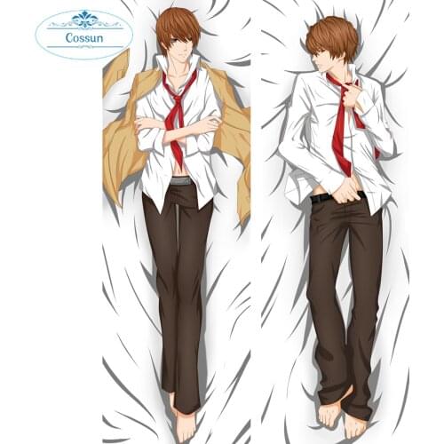 Japan Anime DEATH NOTE Lawliet & Yagami Light throw Cosplay 3D Pillow Case Cover Hugging Body Prop Pillowcase DIY Custom Cushion