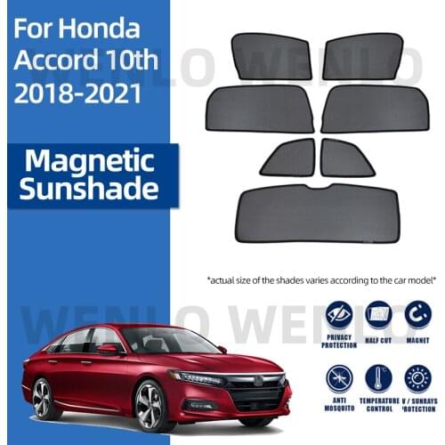 For Honda Accord 10th 2018-2021 Sun Protector Cool Down Sunshades Custom Window Mesh Easy Installment Car Shading Mosquitoes Net