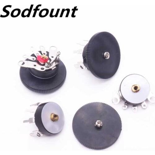 1pcs RV12MM curved foot straight foot switch radio amplifier volume potentiometer 10K 50K with turntable