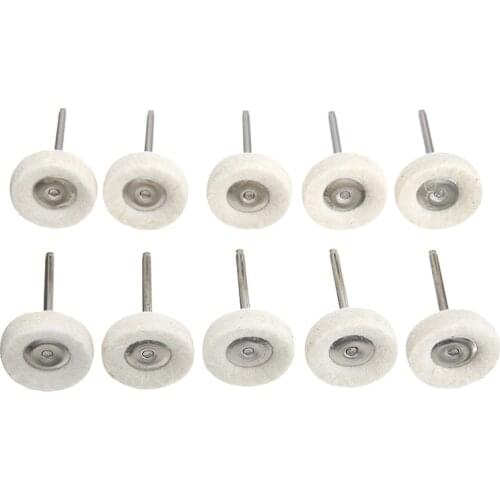 10PCS Wool Felt Polishing Buffing Wheel Drill Grinder Buffing Pad for Wood Metal Polishing Wheels Rotary Tools