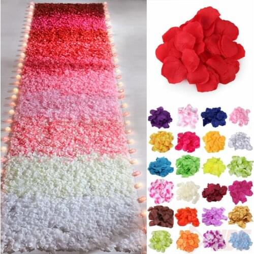 100/500/1000pcs Wholesale Wedding Rose Petals Decorations Flowers Polyester Wedding Rose New Fashion Artificia 6Z SH012