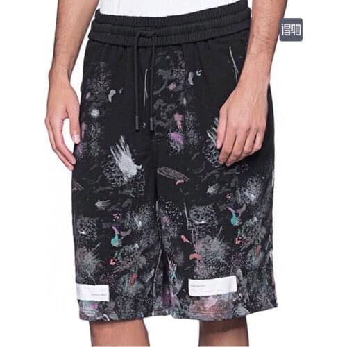 2021 Summer New Fashion Classic Horizontal Bar Printing Trendy Brand Luxury Fireworks Shorts Casual Capris Pants F1