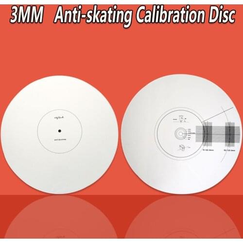3MM Anti-skating Calibration Disc Phonograph Cartridge Alignment Protractor