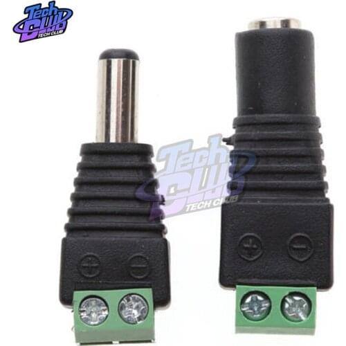 5PCS 12V 24V male and female DC Power plug2.1x5.5mm 3.5X1.35mm 5.5x2.5MM CCTV Jack Adapter Connector Plug TV conversion adapter