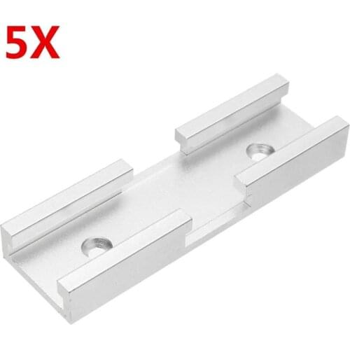 5pcs 80mm T-track Connector T-slot Miter Track Jig Fixture Slot Connector For Router Table