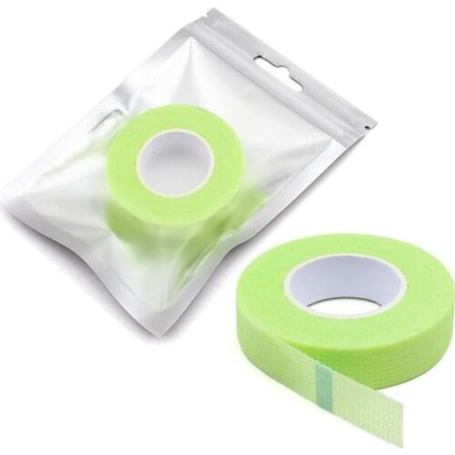 500pcs Lint-free Tape Green Non-woven Wrap Tape Under Eye Paper Pads Tape Eye Pads Eyelash Extension tool 9m SN06