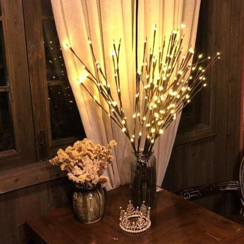 72cm LED Willow Branch Lights 20LED Battery Powered Battery Flower Lamp Twig Night Lights For Home Decor Wedding Birthday Gifts