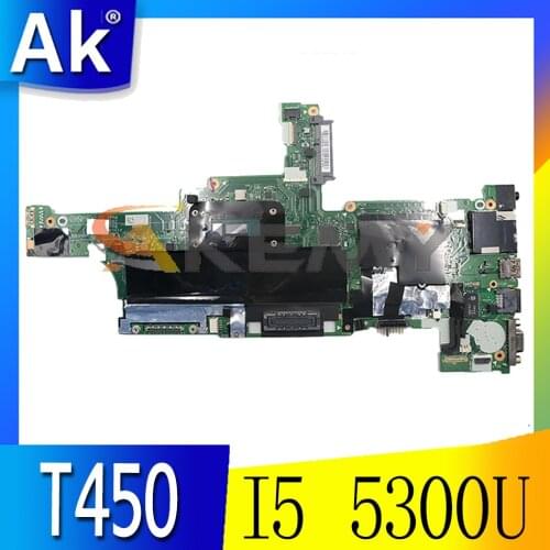 Akemy For Lenovo ThinkPad T450 AIVL0 NM-A251 Laptop Motherboard CPU I5 5300U DDR3 Integrated Graphics Card 100% Test OK