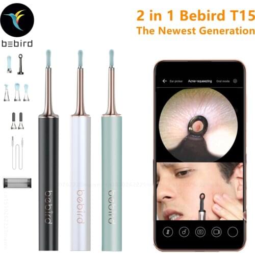 Bebird T15 Visual Ear Cleaner Health Care Minifit 2in1 Acne Wax Removal Tool HD1080P Otoscope IP67 Waterproof Endoscope