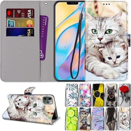 Magnetic Wallet Card Holder Etui Case For Huawei P8 Lite 2017 P9 P10 Lite P20 P30 Pro P40 Lite E Y5P Y6P Y7P Y5 Y6 Y7 2019 Cover